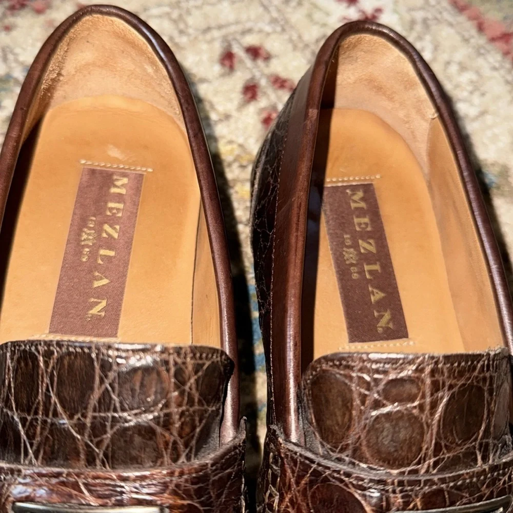 Mezlan 1968 Padua crocodile loafers EUC! 8M Made in Spain